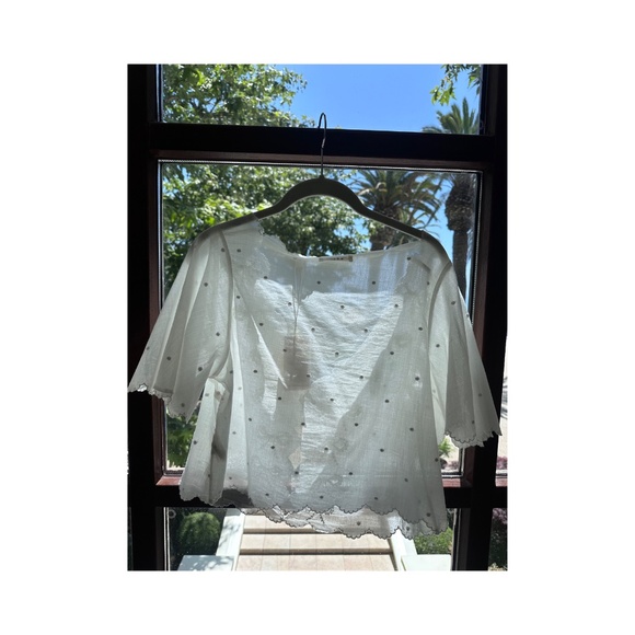 DÔEN Kacy Embroidered Cotton-Voile Top NWT - Picture 5 of 6